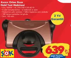 AWOX ORİON ROSE GOLD TOST MAKİNESİ